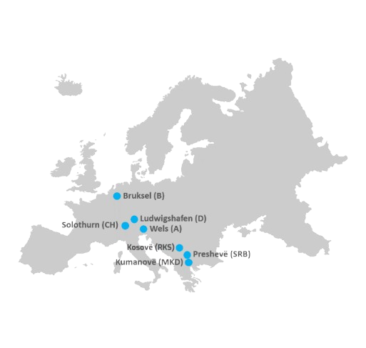 Harta e Evropës — Rrjeti i QSA